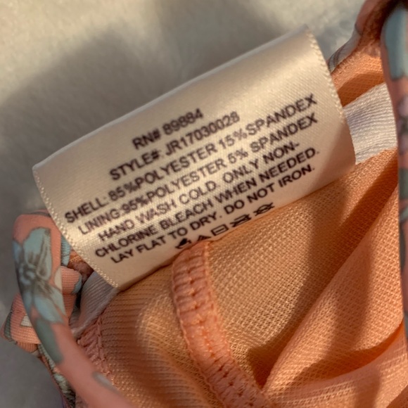 Dainty Peach Floral one piece swimsuit - Picture 14 of 14